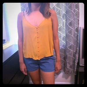 Forever 21 mustard blouse